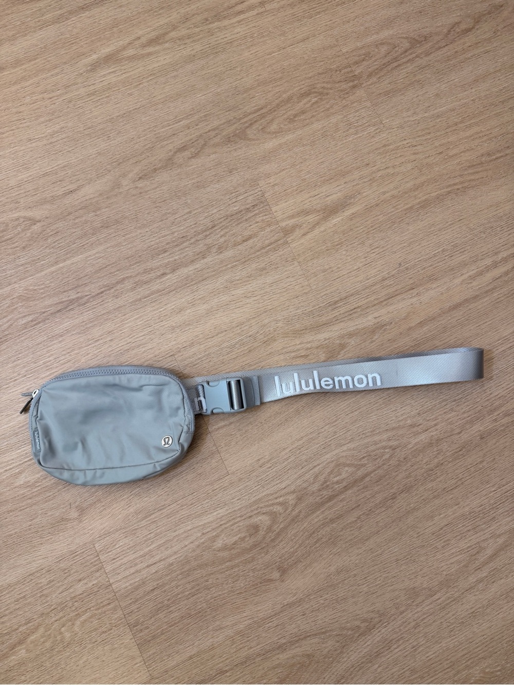 lululemon athletica Light Gray Belt Bag with Branded Strap